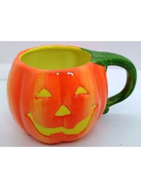Harry and David Ceramic Pumpkin Jack-O'-Lantern Mug